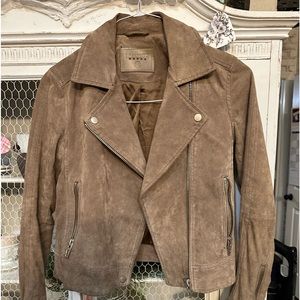 Suede leather jacket